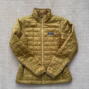 Patagonia Women's Mustard Quilted Puffer Jacket